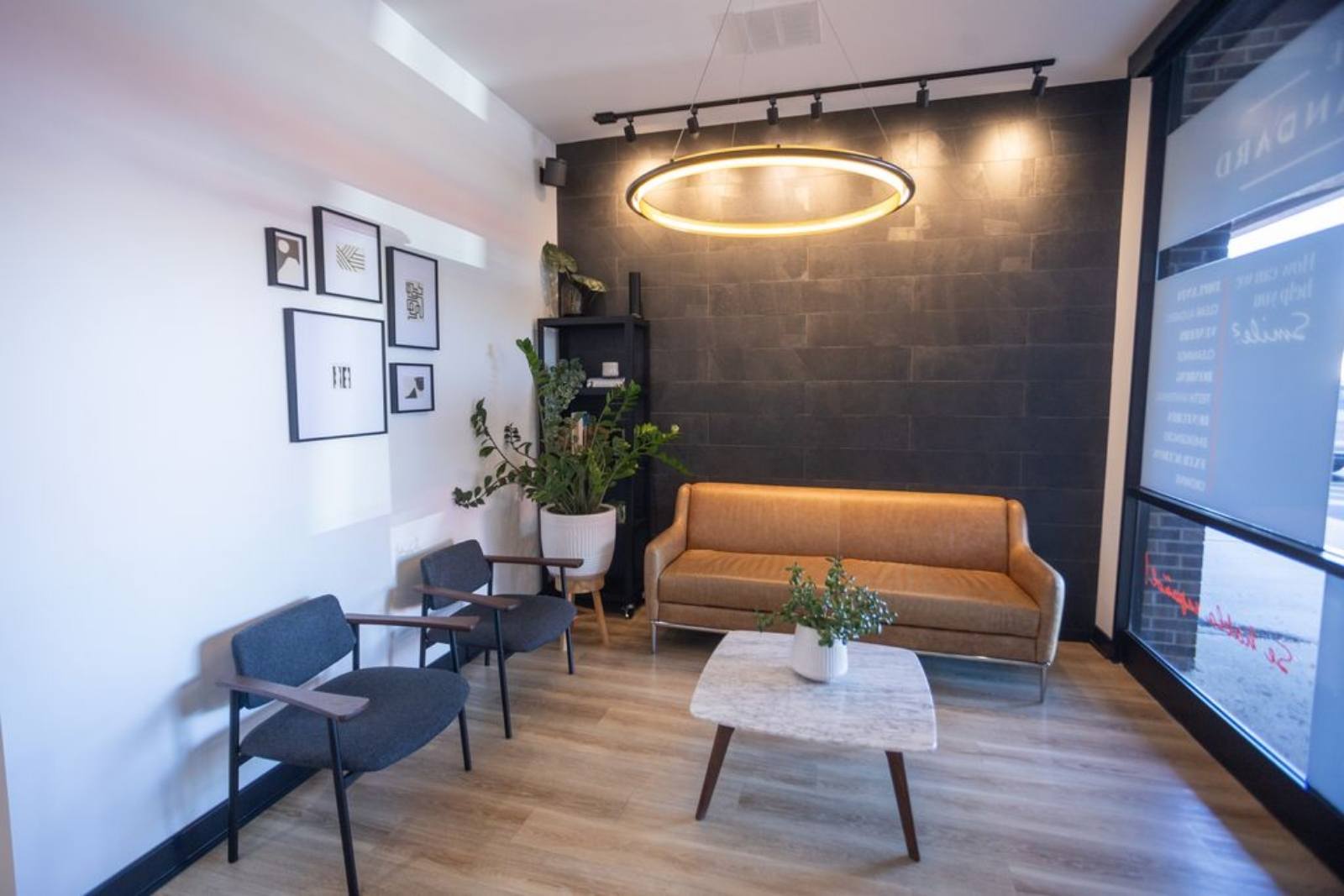 Waiting room of dental office in Schaumburg