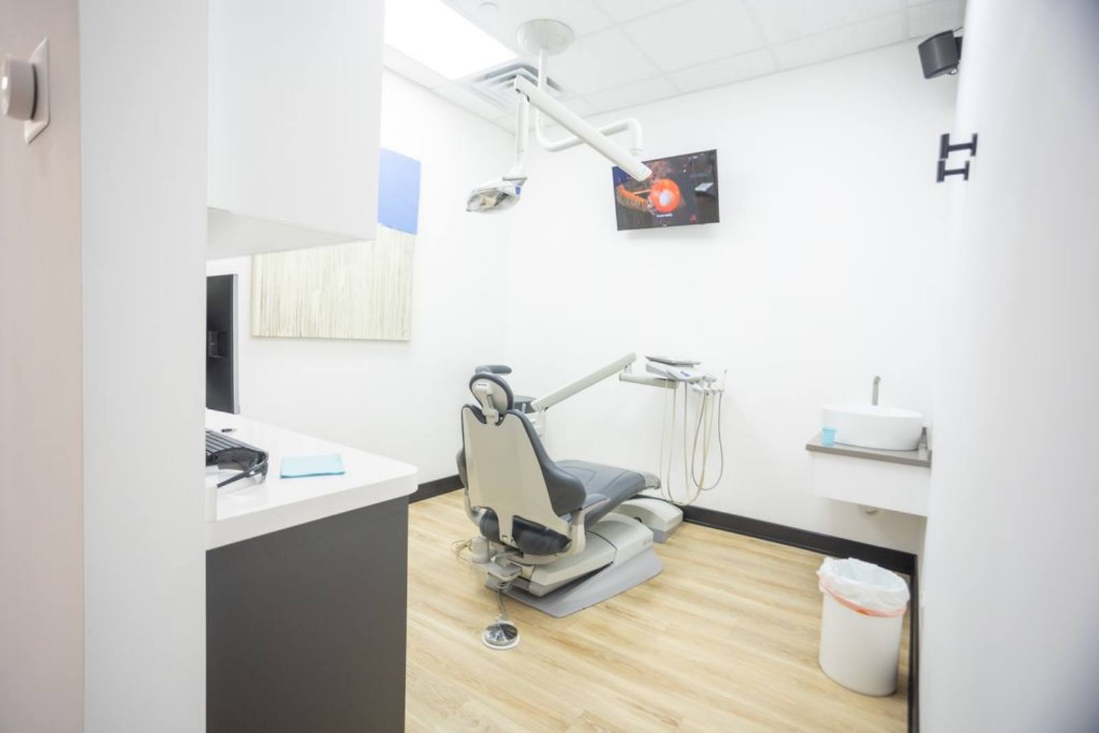 Waiting room of dental office in Schaumburg