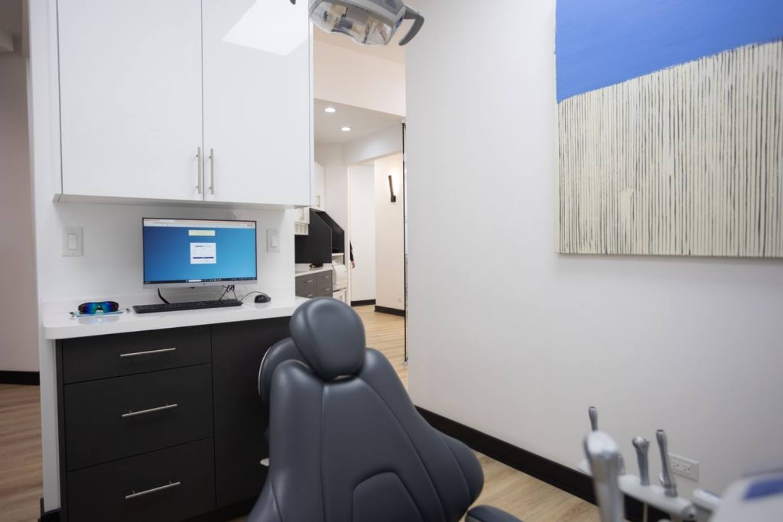 Waiting room of dental office in Schaumburg