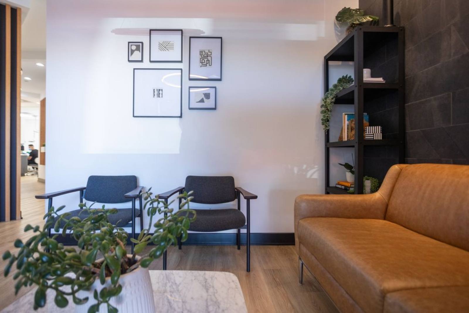 Waiting room of dental office in Schaumburg